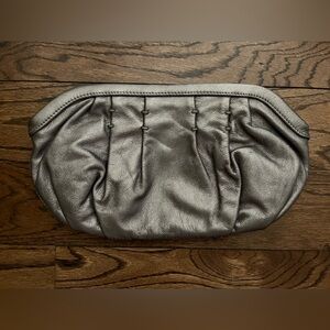 NWOT J Crew Metallic Pewter Clutch Bag